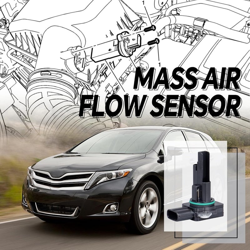AdvanEX Mass Air Flow Sensor MAF 22204-31020 Compatible with Toyota Camry/Corolla/Highlander/RAV4, Lexus ES350/GS350/IS350/RX350, Scion TC/XB/XD, Replaces 22204-0T010 - Image 2